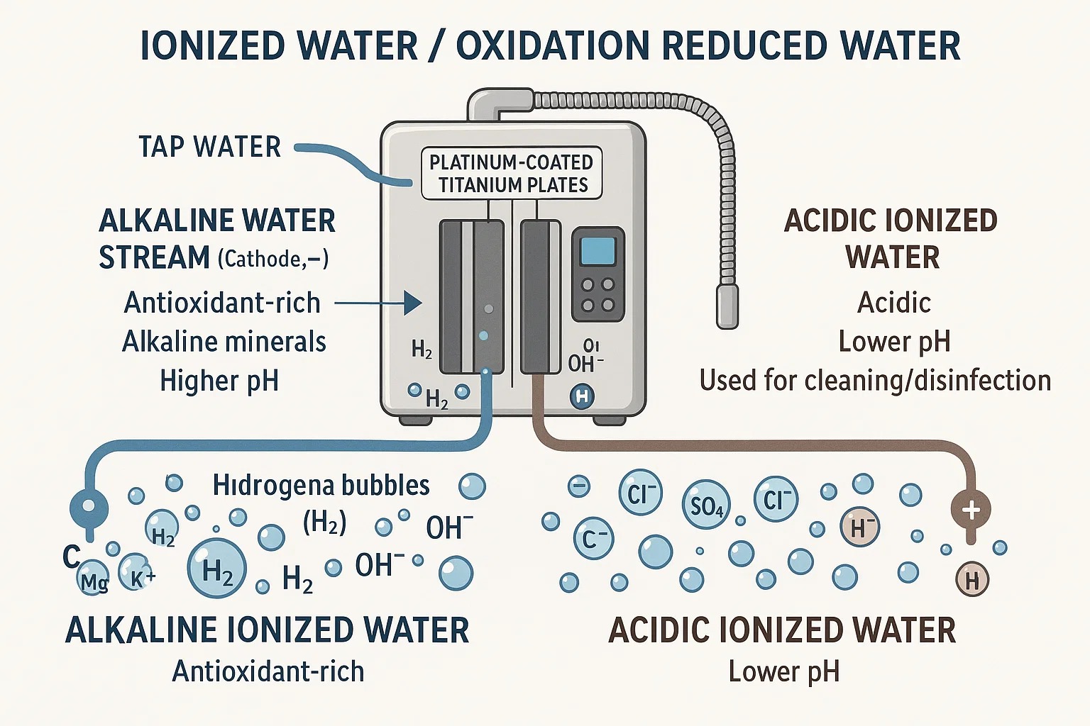 Fresh ionized water